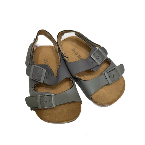 6-12M Baby Toddler Youth Sandals Shoes Child Grey Slip-On Old Navy Summer Spring - Picture 2 of 7